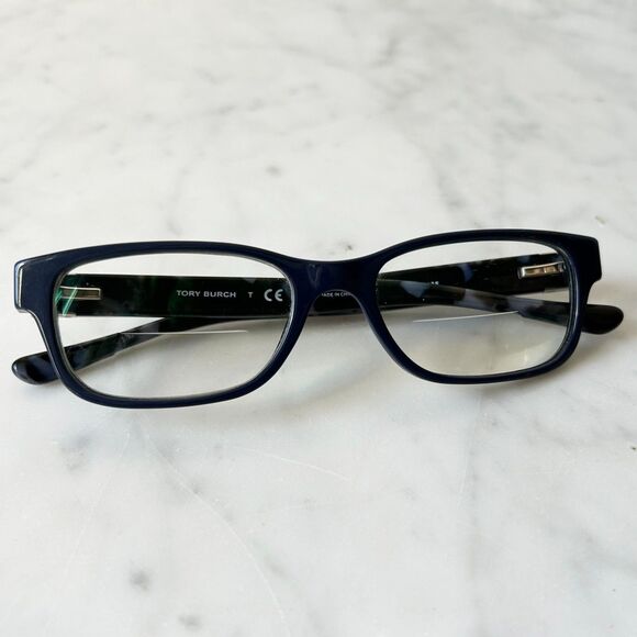 Tory Burch Eyeglass Frames Navy Blue Rectangle Women's Glasses TY2067 1616 50mm - Picture 2 of 8